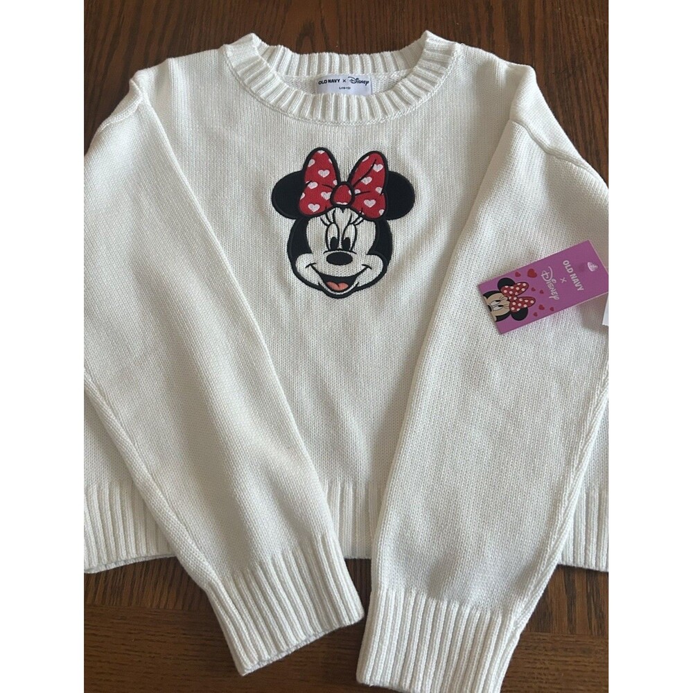 Old Navy Disney Minnie Mouse Girl’s All Cotton Sweater NWT Large (10-12)